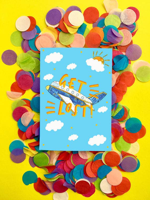 GET LOST Greetings Card for wholesale by Claire Barclay Draws