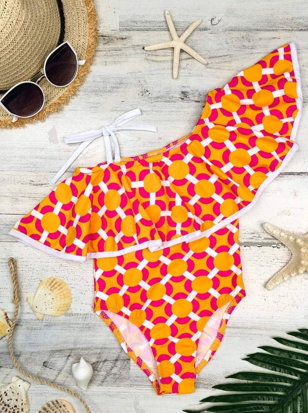 Mia Belle Girls • Wholesale - Wholesale One Piece Swimsuit - Kids - Soak in the Fun One Piece Swimsuit4