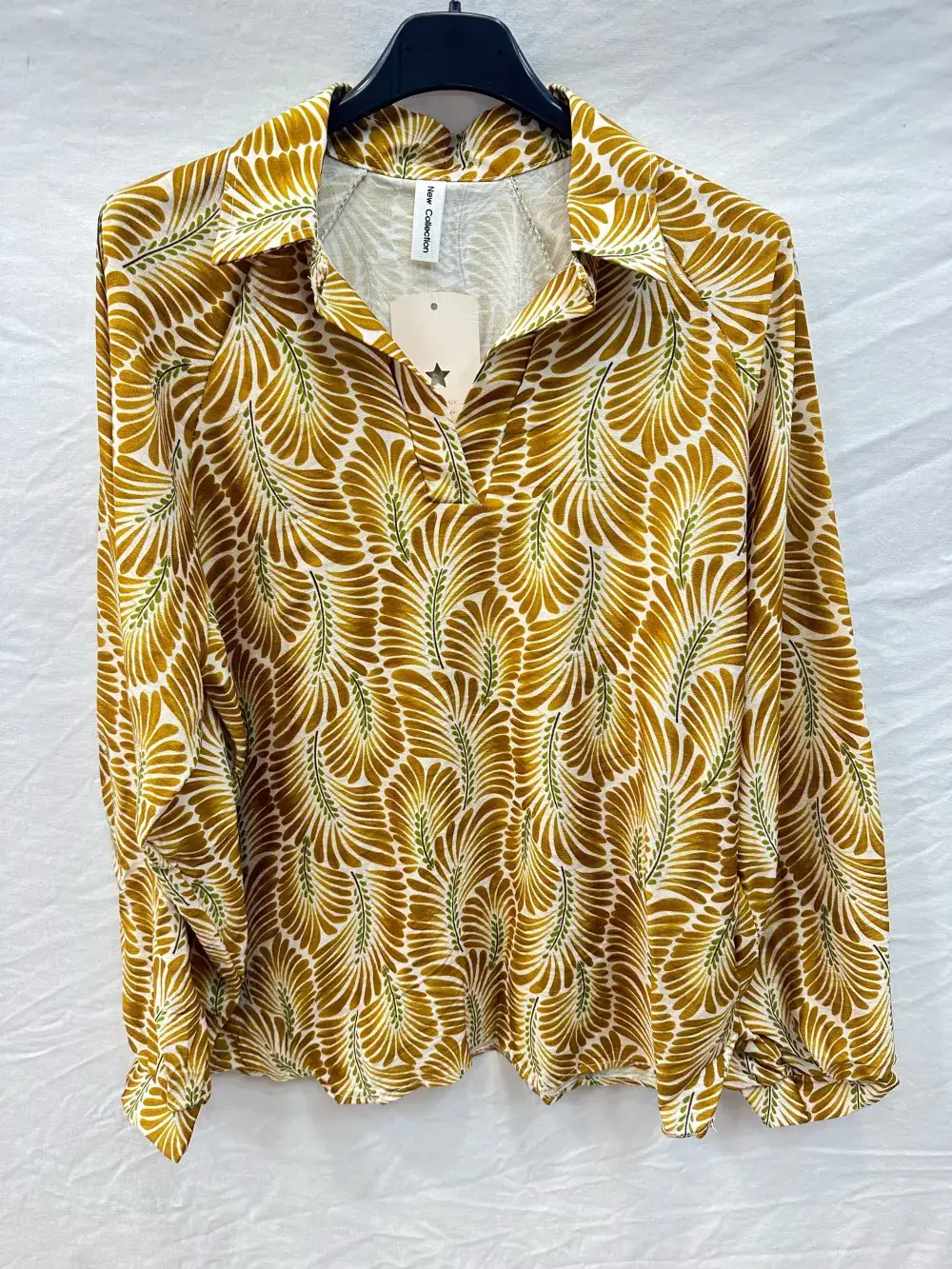 Mimi & Gogo - Wholesale Button Down Shirt - Women's - Printed Blouse @60052_BsImprime0