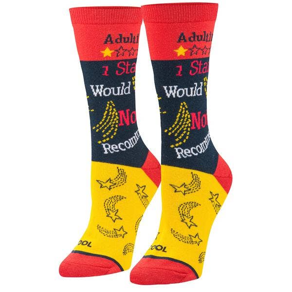 Adulting 1 Star Socks - Womens for wholesale by Cool Socks