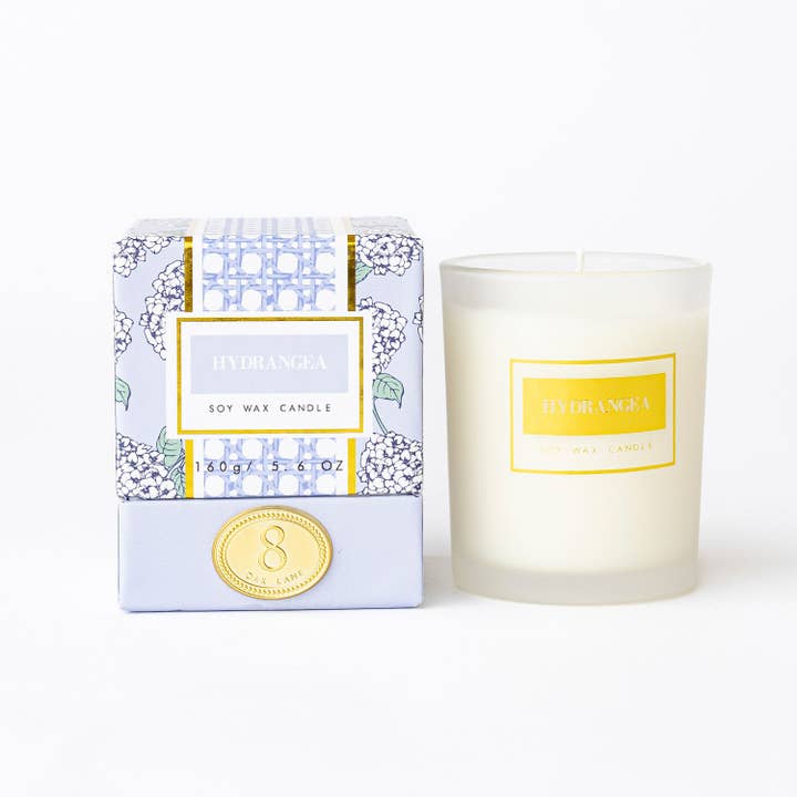 8 Oak Lane - Wholesale Votive Candle - Hydrangea 5.6oz Soy Wax Candle3