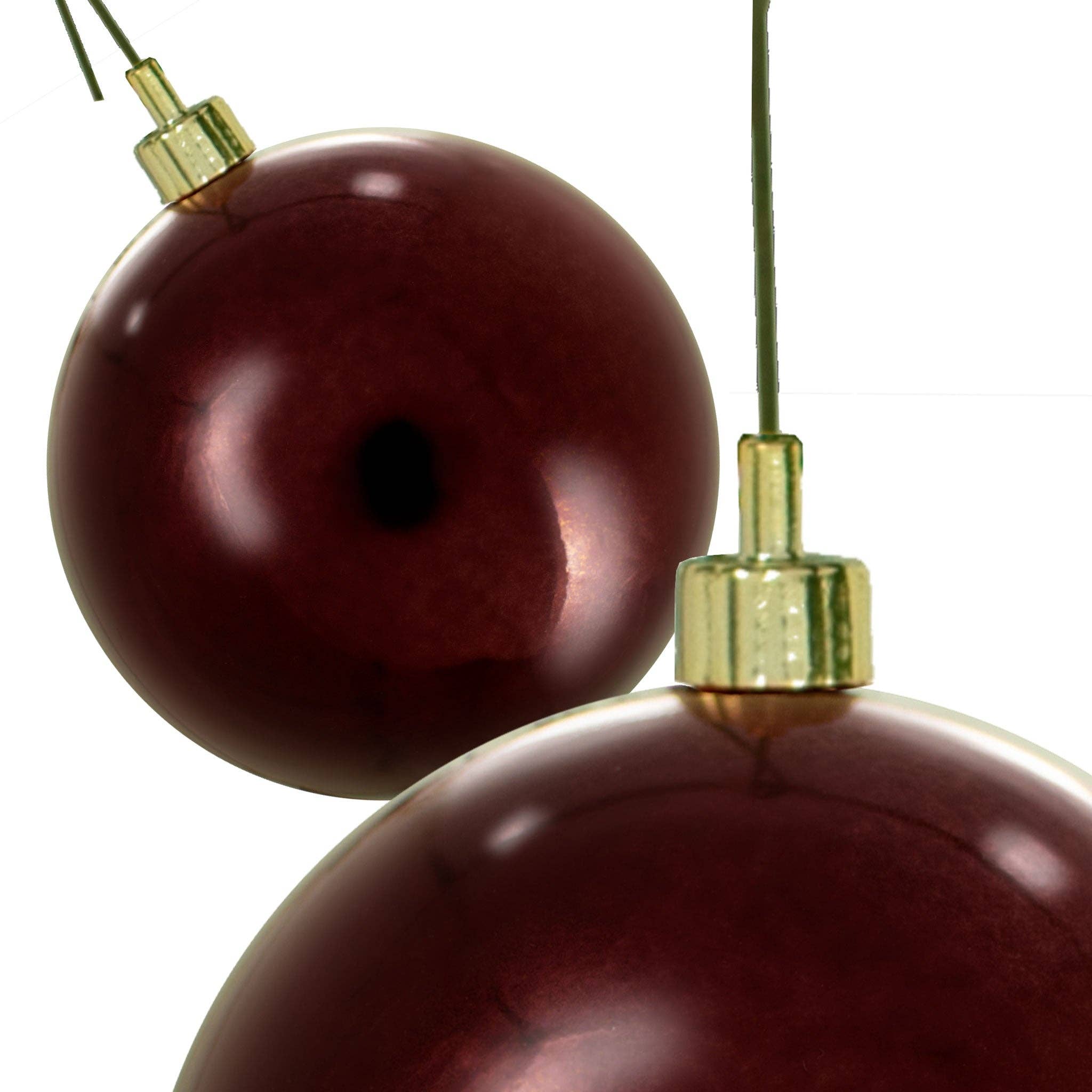Lee Display - Wholesale Ornament Set - Dark Red Burgundy Ball Ornaments2