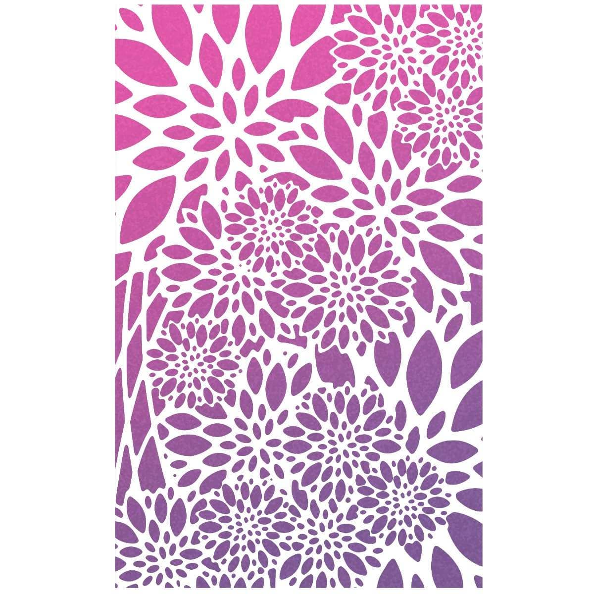 Ecstasy Crafts Distributing – wholesale Stencil/craft die – Ciao Bella Texture Stencil 5"x8" Poinsettia2