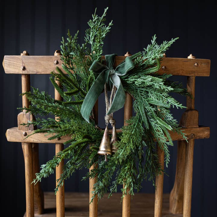 Norfolk & Cypress Mixed Real Touch Wreath Mini for wholesale by Luxe B Co