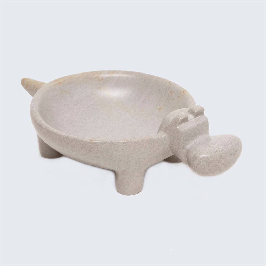 AARVEN – Prato/tigela decorativa por atacado – Pratos de hipopótamo entalhados à mão em pedra-sabão do Quênia10