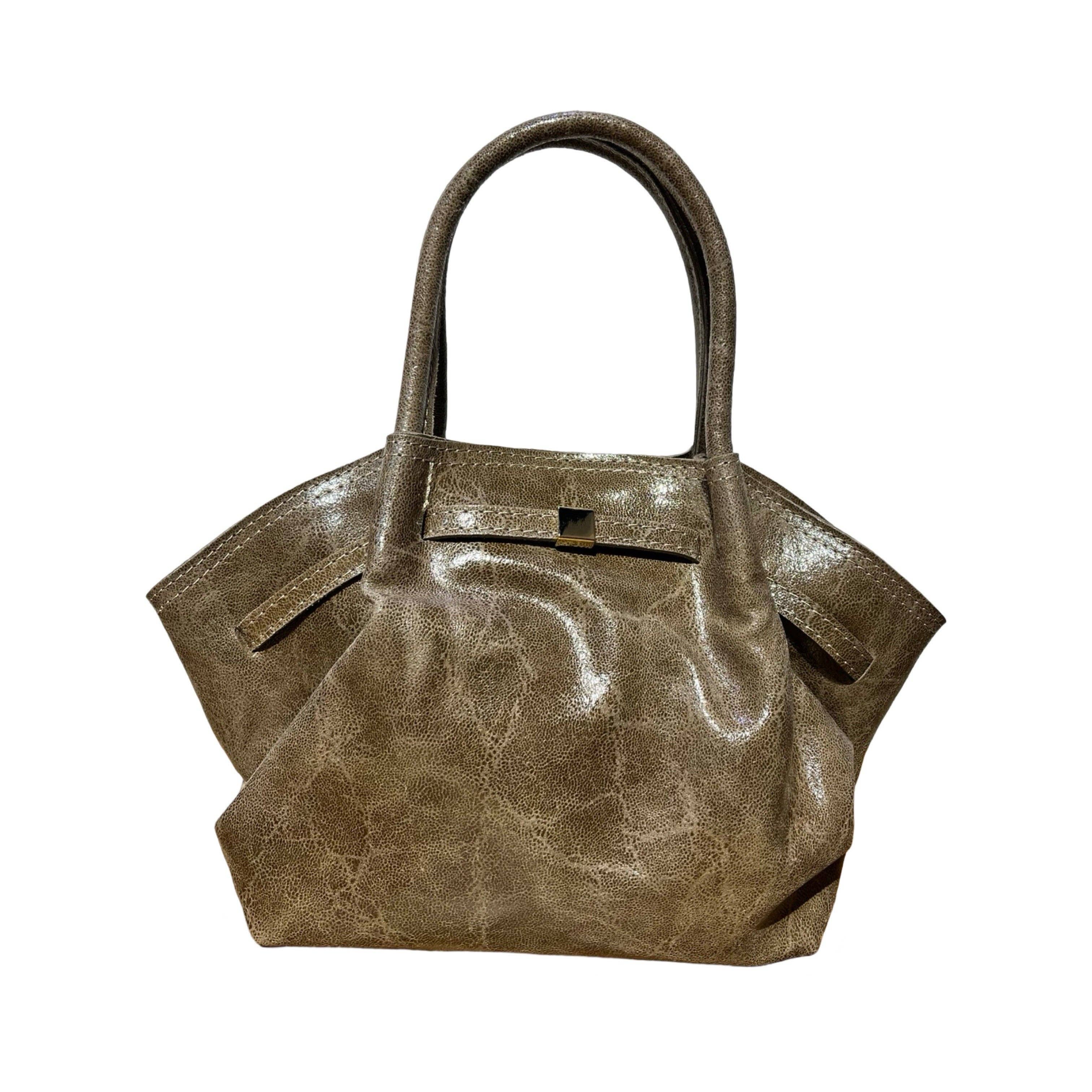 Louisa lee – Mala com alça superior – Mulher por atacado – MALA DE MÃO EM COURO ESCOVADO PEQUENA JANNET5