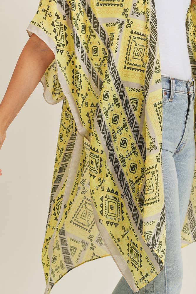 Hana - Wholesale Kimono - Women's - Tribal Pattern Summer Kimono Cover Up9