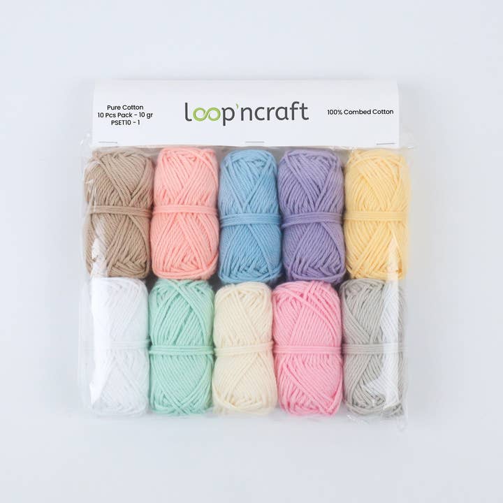 Mix Colors Amigurumi Yarn Set, Mercerized Cotton 10X10G for wholesale on Faire