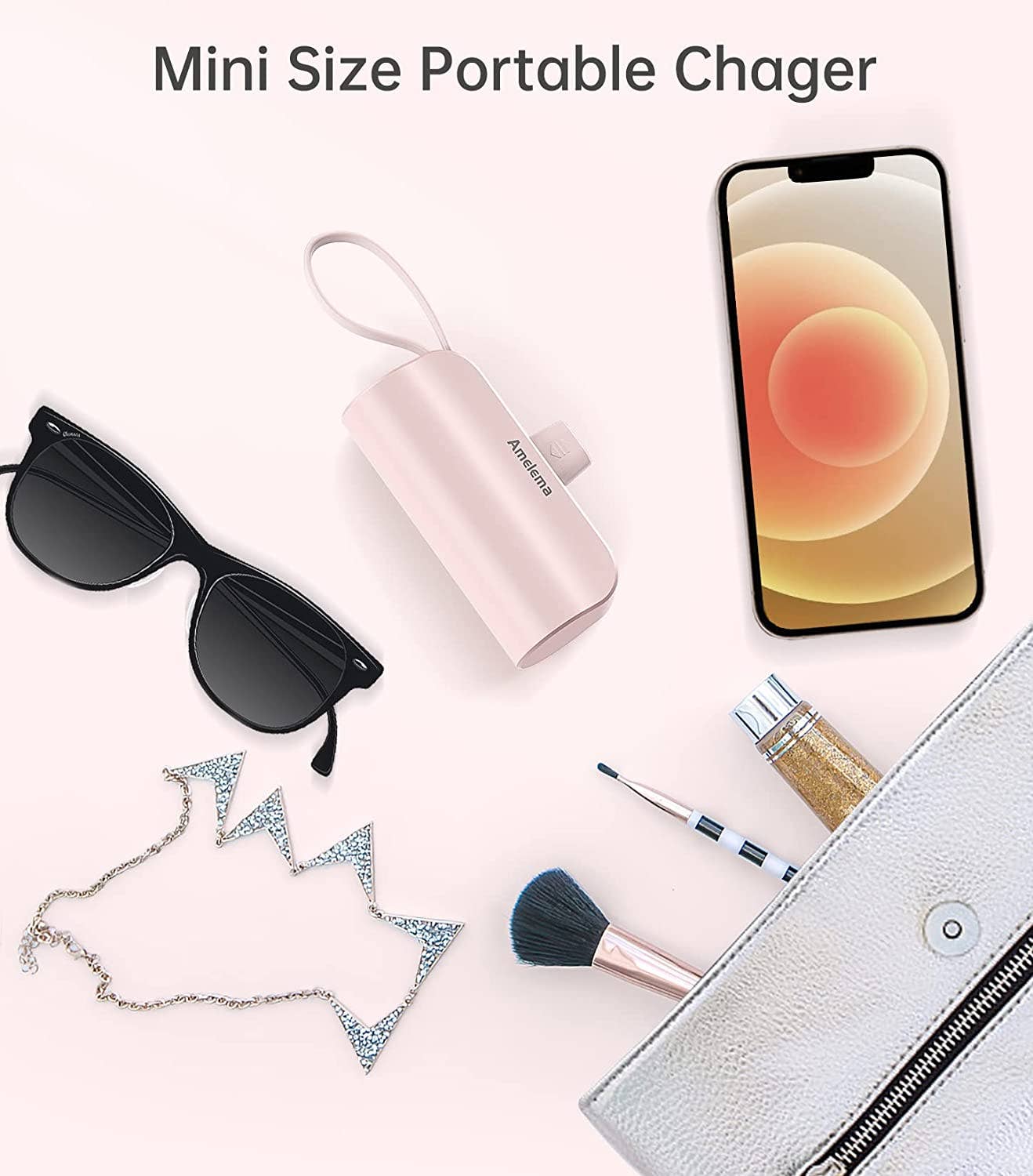 Tech Trendz – wholesale Bärbar laddare – 5000 mAh Mini Power Bank w/Telefonstativ4