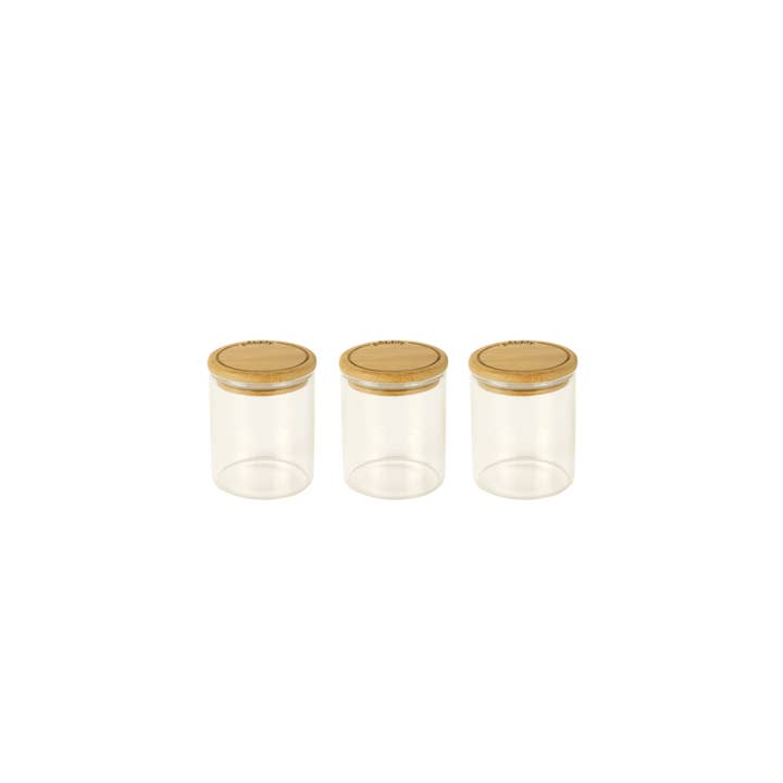Pebbly France – wholesale Jar – Set of 3 Glass Spice Jars