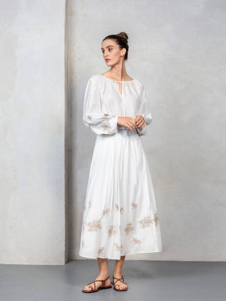 Broderad blus med vida ärmar för wholesale av Spoon