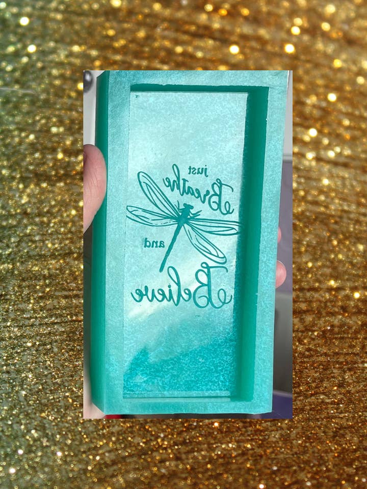 Handmade Dragonfly Positive Quote Silicone Mould for wholesale by Devine Silicone Moulds