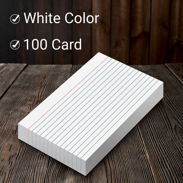Three Leaf Products - Wholesale Notepad - Three Leaf 100 Ct. Index Cards Ruled, White (Pack of 40)2