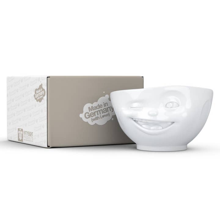 Fiftyeight Products - Wholesale Bowl - 16 Oz. Bowl, Winking Face, White7