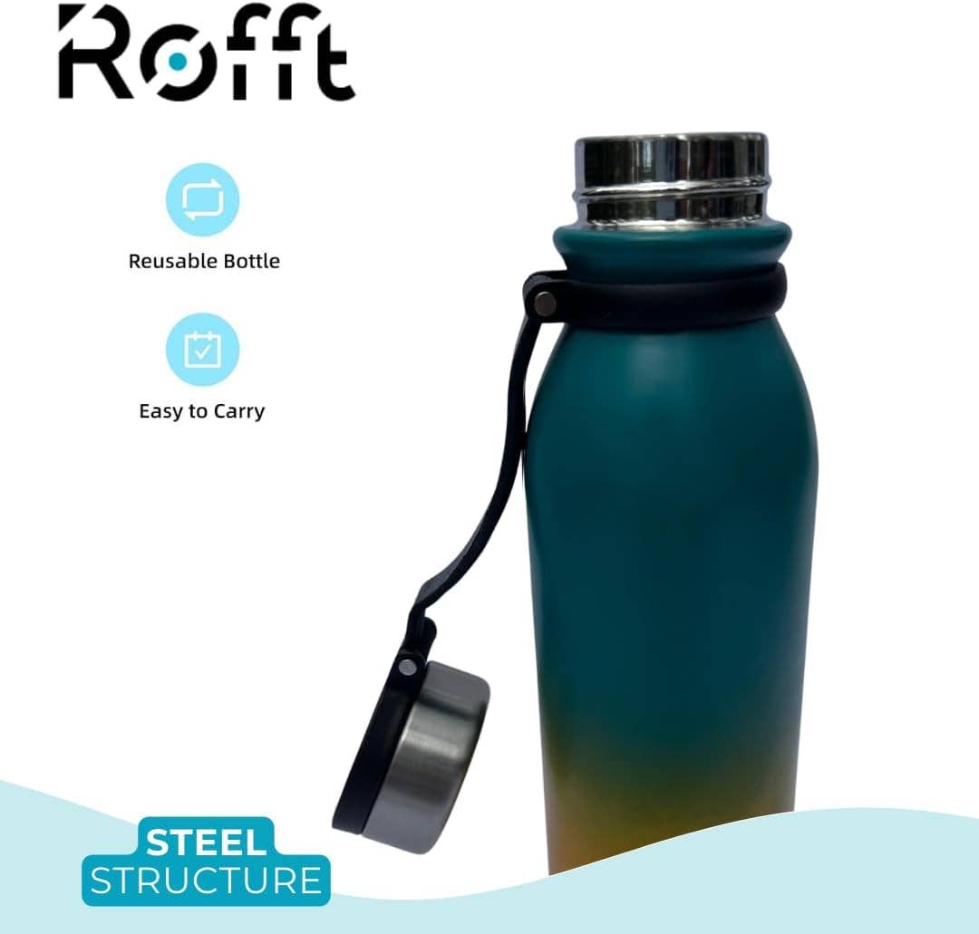 ROFFT USA LLC - Wholesale Water Bottle - 20 oz Insulated Water Bottle - Leak Proof, Stainless Steel, Thermo Bottle for Hot and Cold Drinks, Double Wall Insulation, Portable Water Flask for Travel, Outdoor39