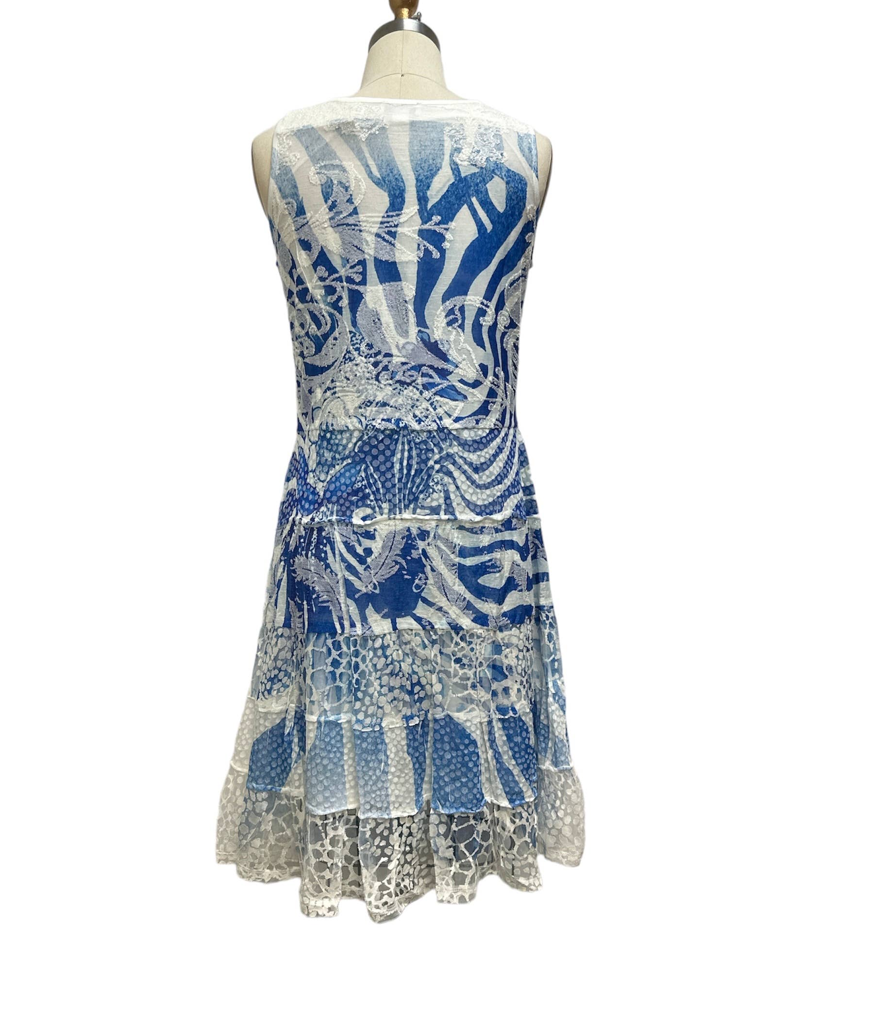 Kamana - Wholesale Dress - Women's - Women's Sea Blue Burnout Wide slv Ombre Sun Dress1