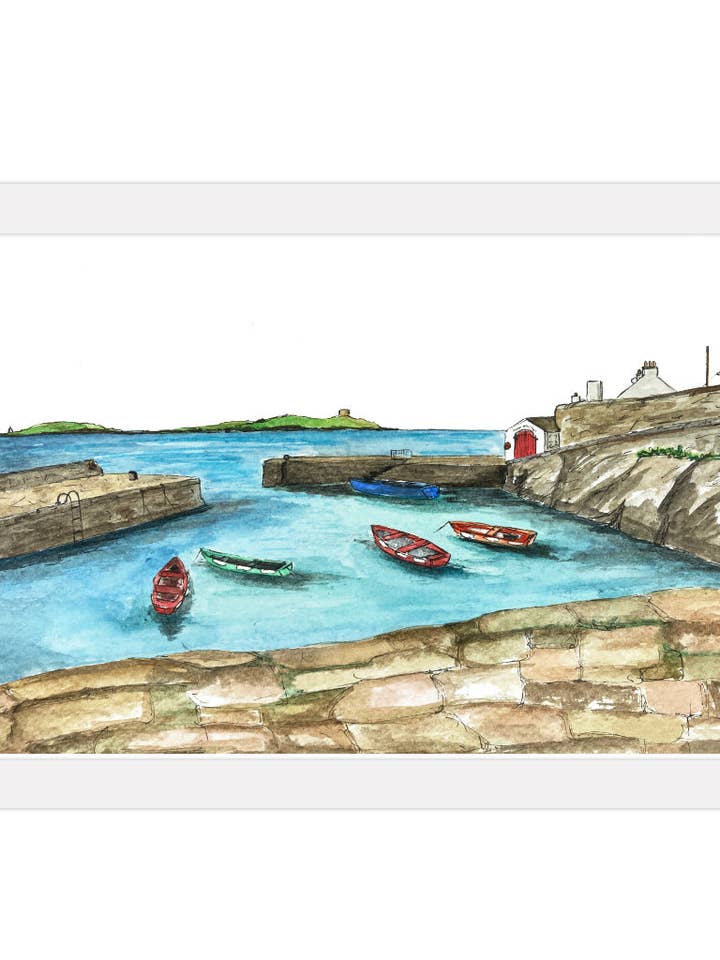 Coliemore Harbour Print voor wholesale door Duck Blue®