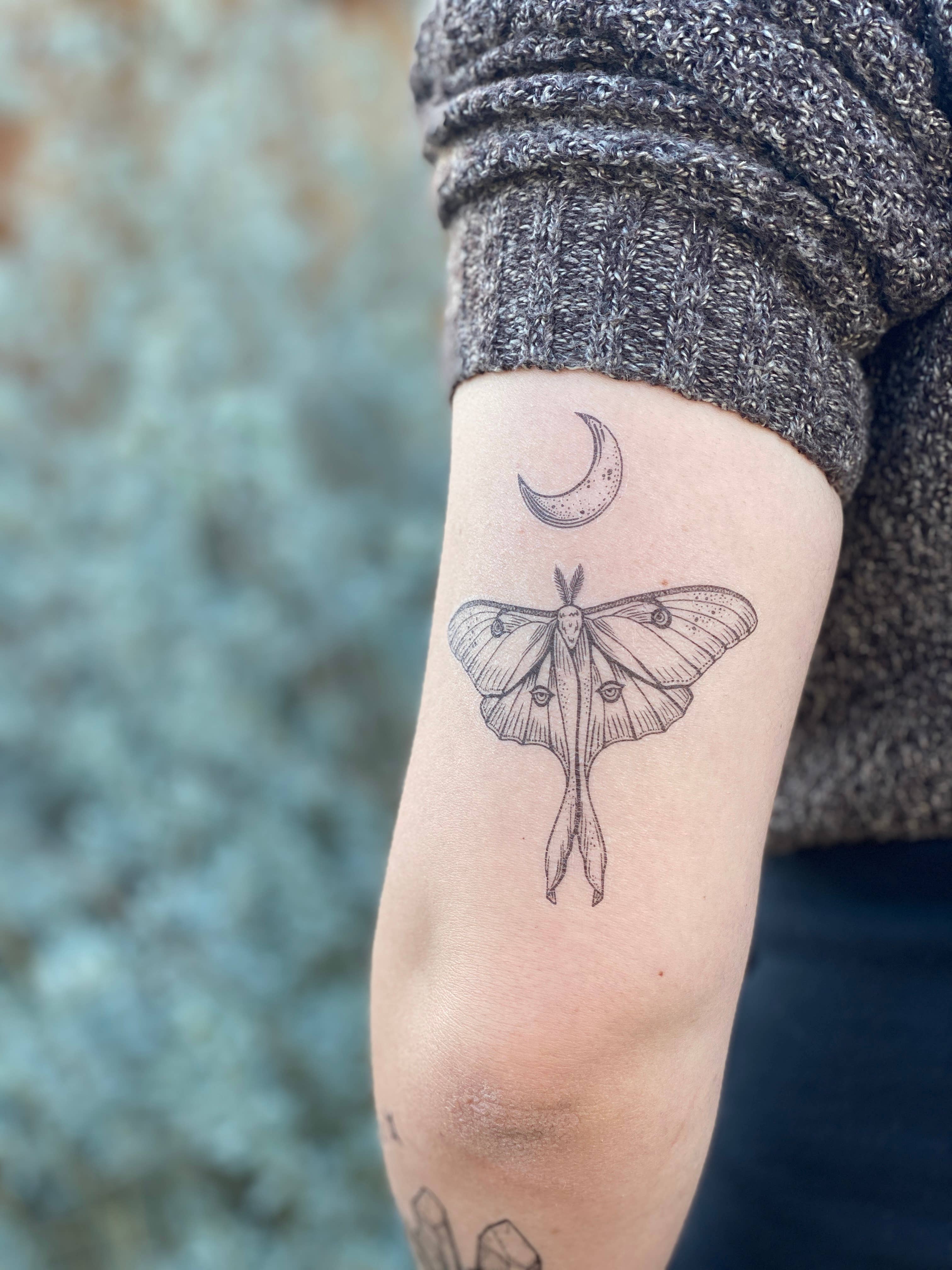 NatureTats - Wholesale Temporary Tattoo - Luna Moth Temporary Tattoo