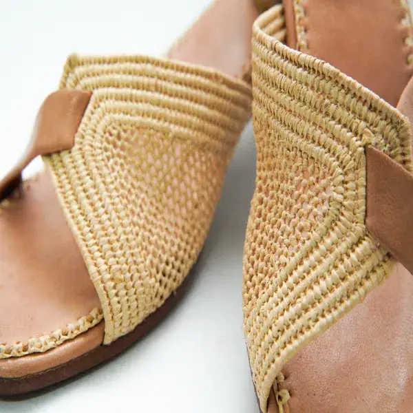 Steraraffia - Wholesale Sandals - Women's - Tiniri Women’s Raffia & Leather Sandals – Handmade2