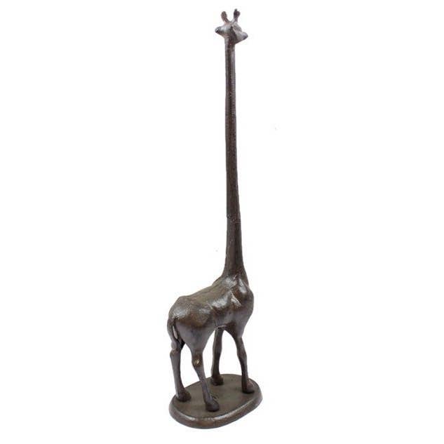 Hampton Nautical - Wholesale Toilet Paper Holder - Cast Iron Giraffe Extra Toilet Paper Stand 19"