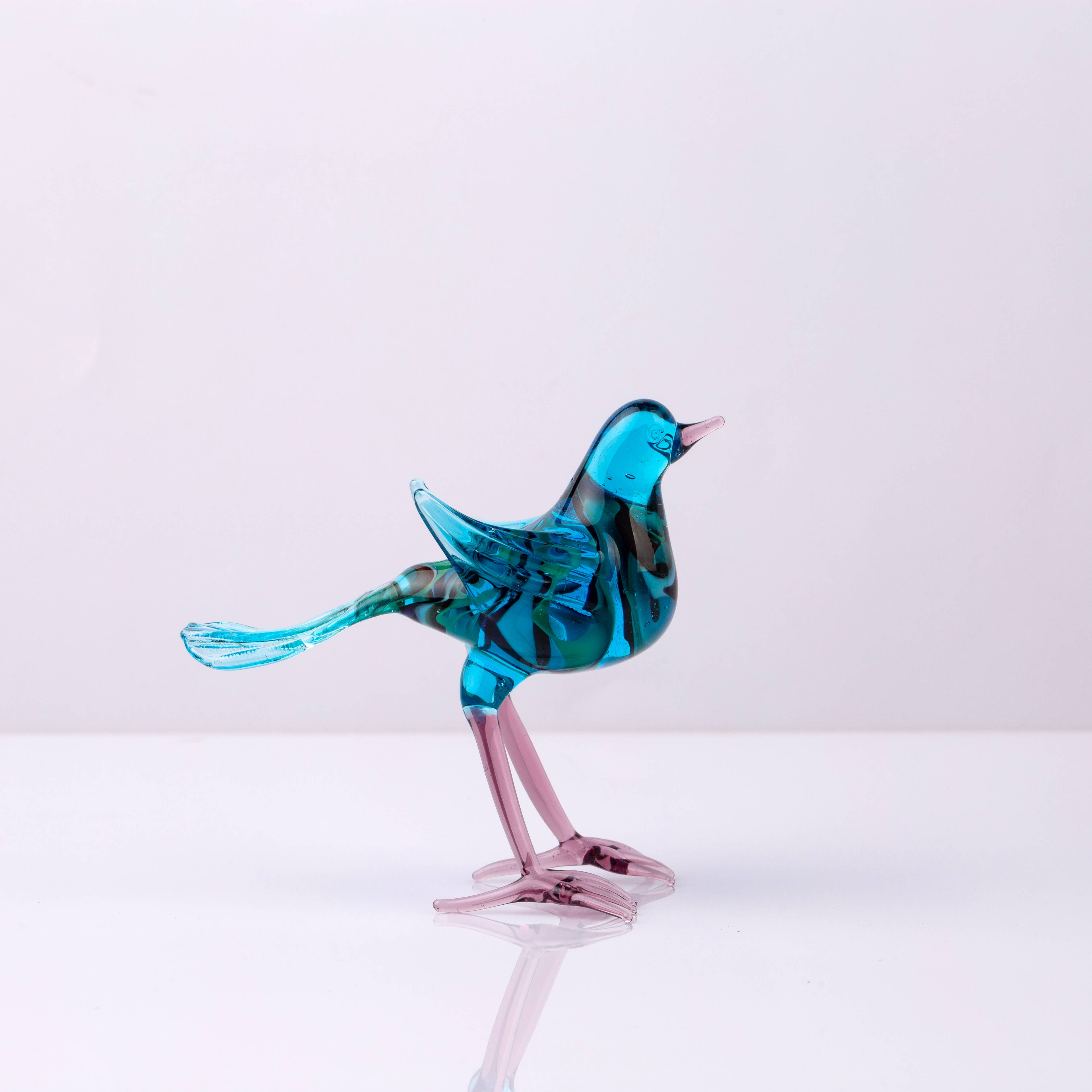 Adamodart - Wholesale Sculpture - Art glass colorful bird sculpture, statue, lampwork, animal