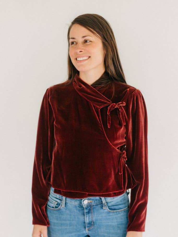 Blusa nepalí 111 - Patrón de costura para venta al por mayor de Folkwear