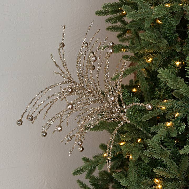 Impressive Enterprises, Inc. - Wholesale Christmas Decoration - 32212-23in Glittered Firecracker cluster Stem-CHAMP2