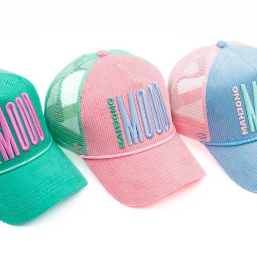 My Fair Mahjong - Wholesale Trucker Hat - Women's - MAHJONG HAT | Corduroy Trucker | Mahjong Mood3