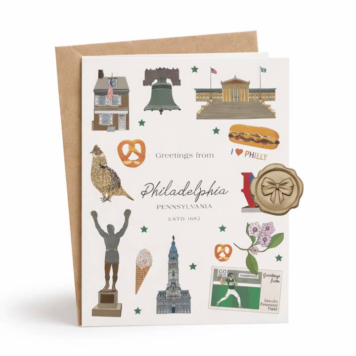 Greeting travel holiday card with any city landmarks for wholesale by Smallcity Gifts