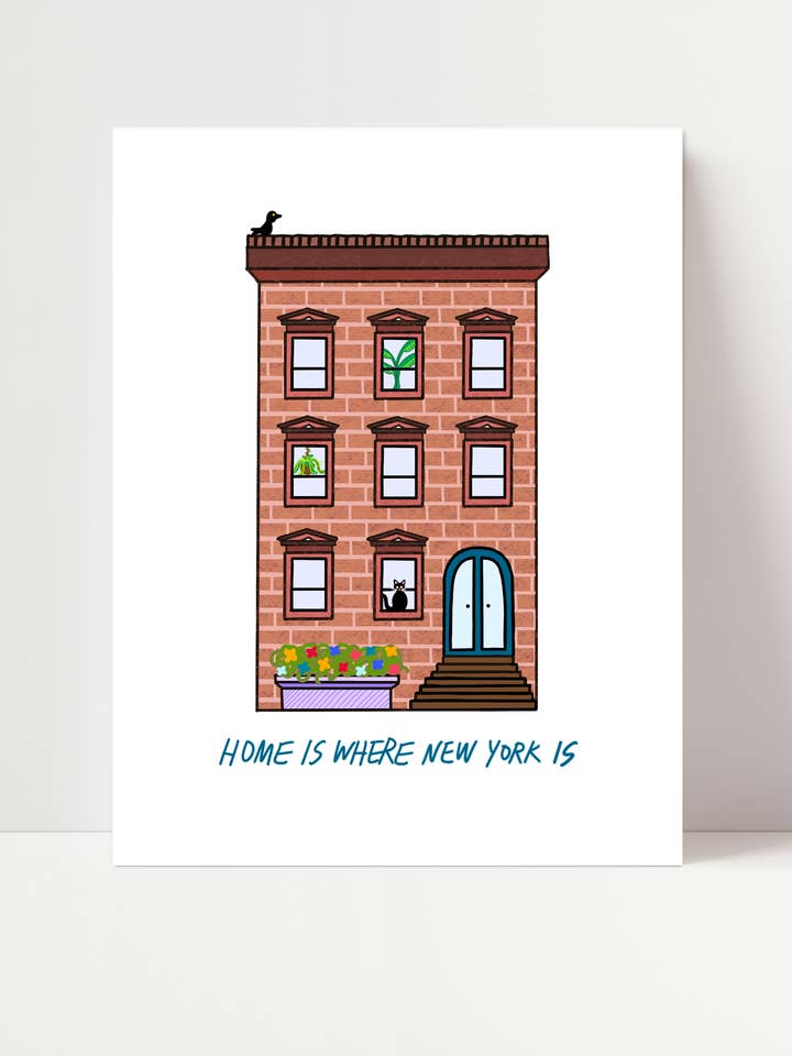 Home Is Where New York Is - NYC Illustration for wholesale by Honey Bunch Lettering