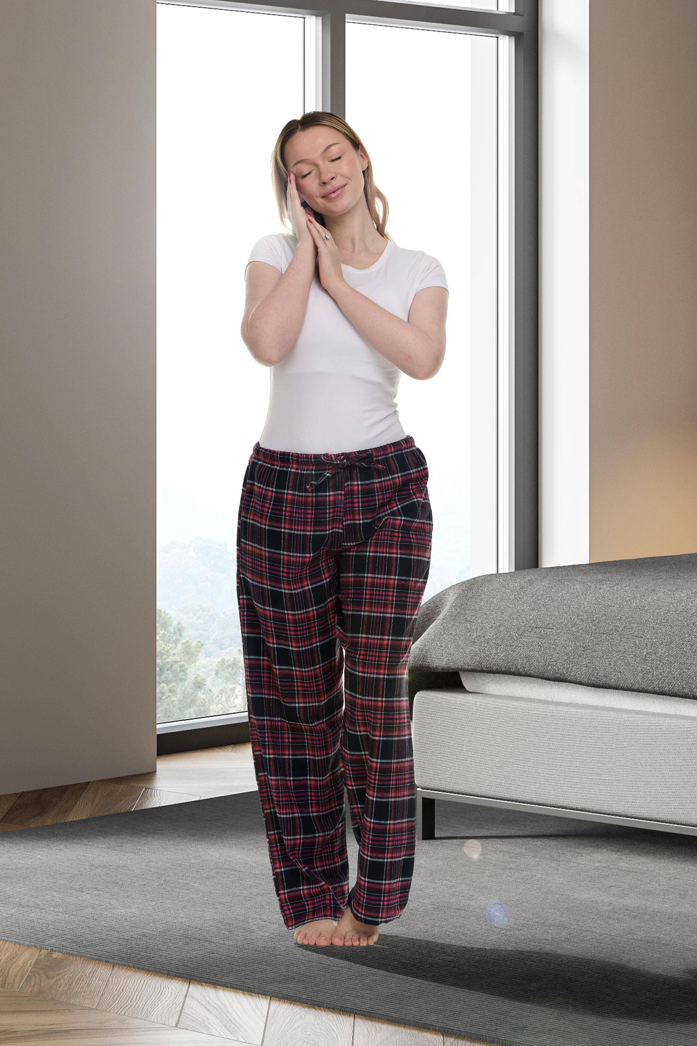 I-Wear Brands - Wholesale Lounge Sweatpants/Joggers - Women's - 3 Pack Women's Flannel Sleep Pants5
