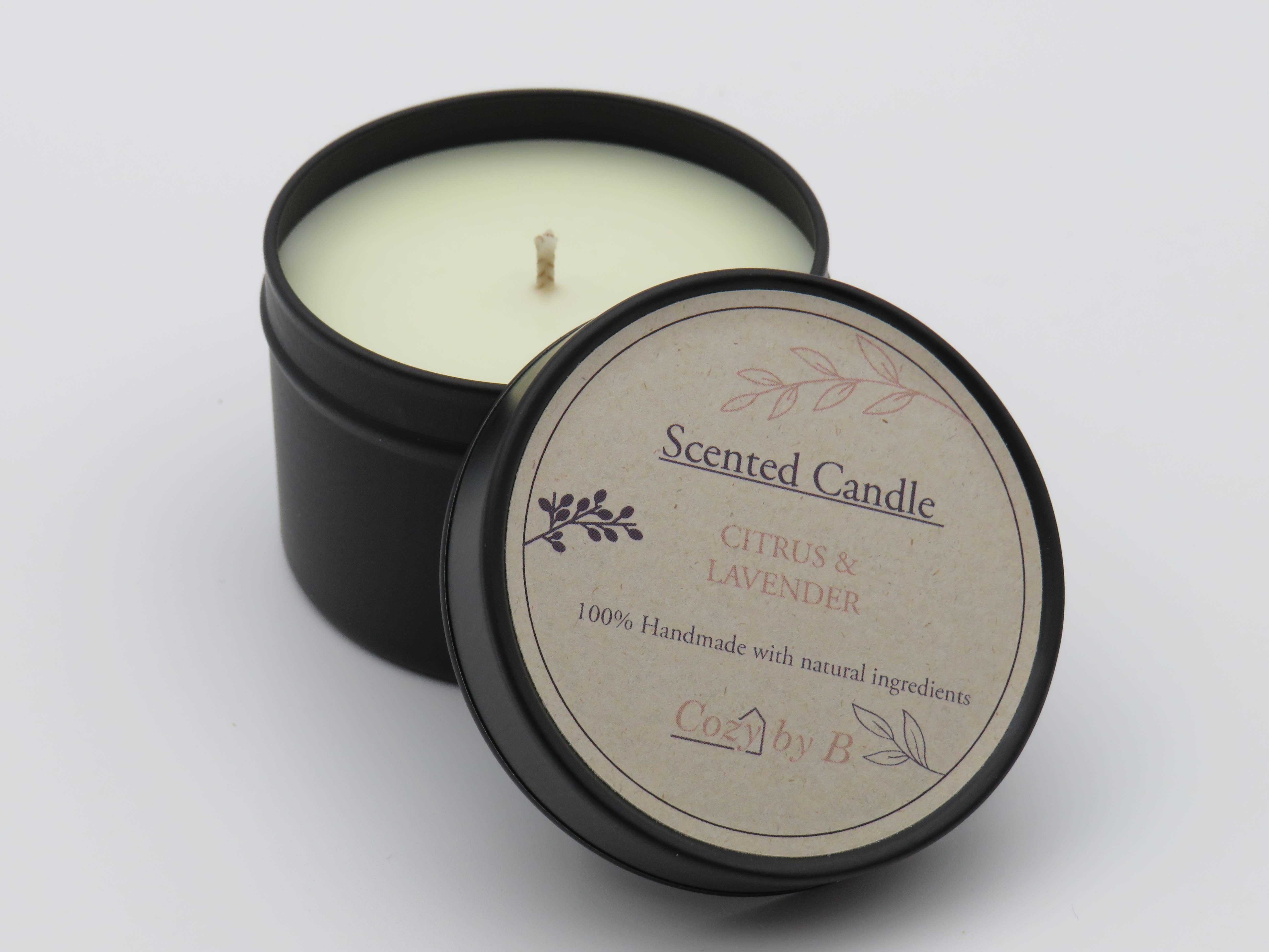 Cozy by B - Wholesale Jar/Filled Candle - Scented Candle Citrus & Lavender2