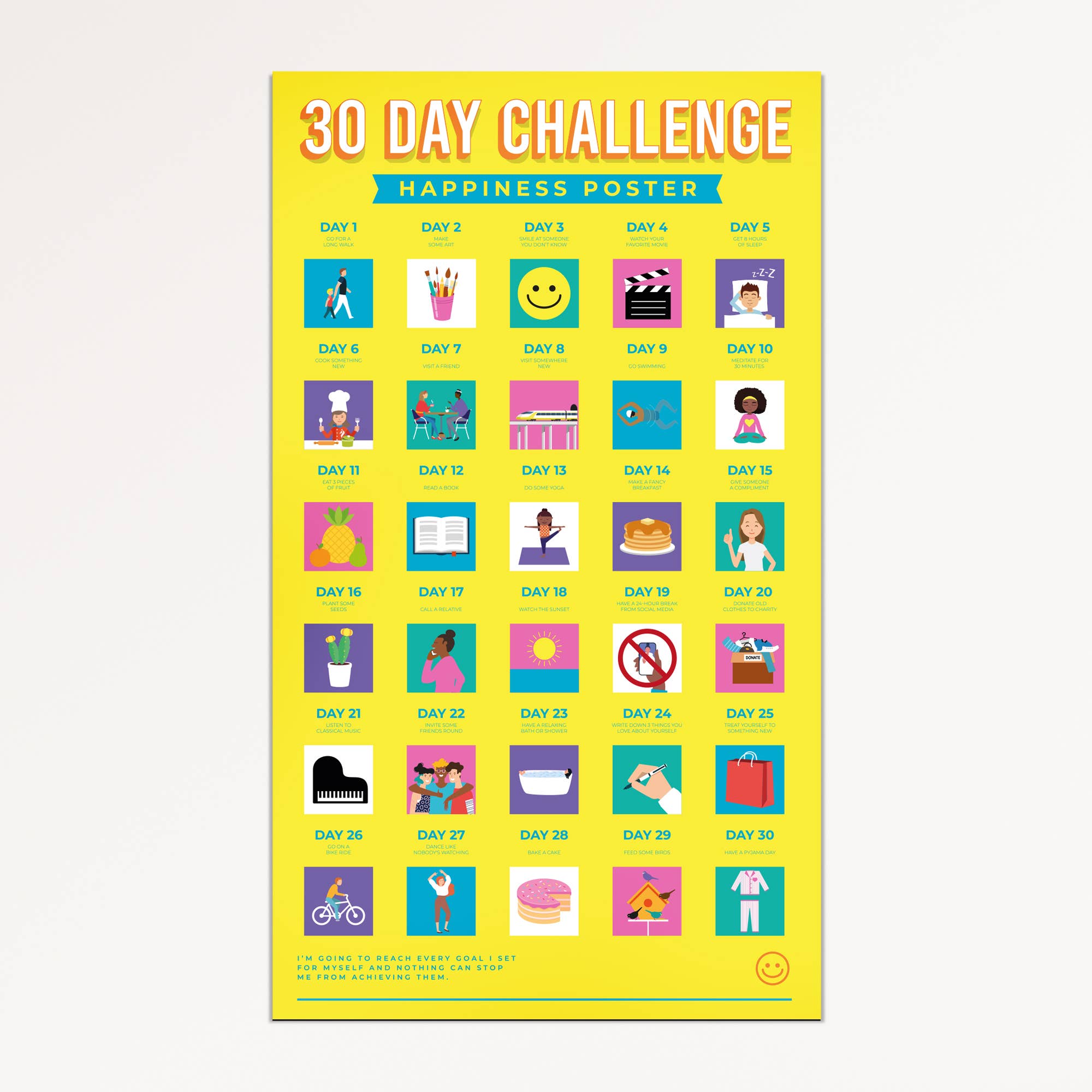 Gift Republic - Wholesale Poster - 30 Day Happiness Challenge Scratch Poster6