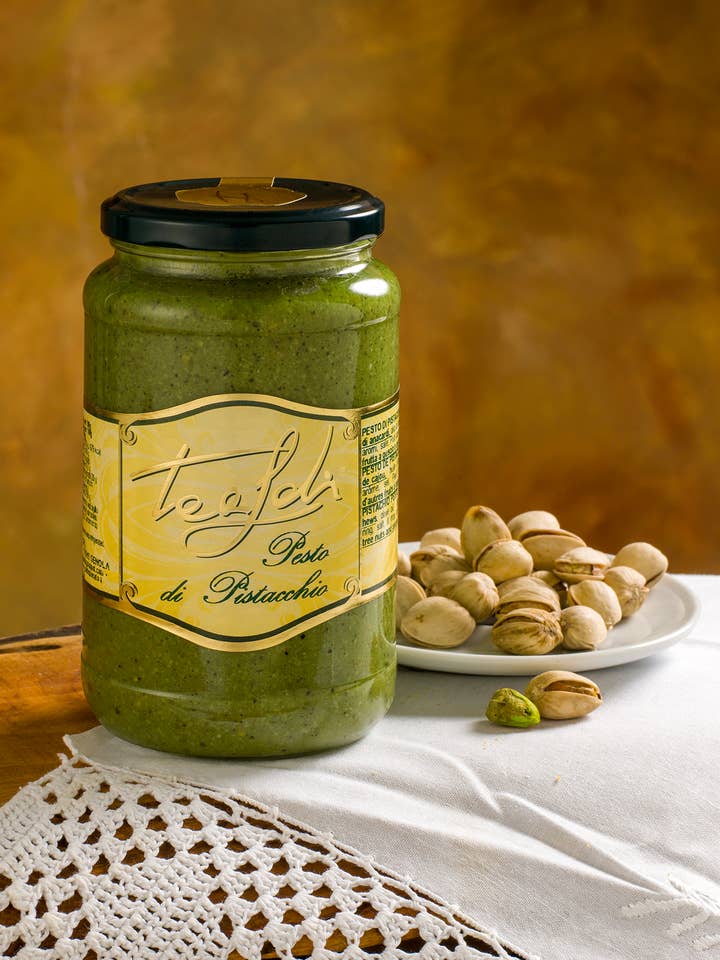 Pesto Di Pistacchio 500g per la vendita all'ingrosso da parte di ANTICO PASTIFICIO TEALDI SRL (Tealdi)