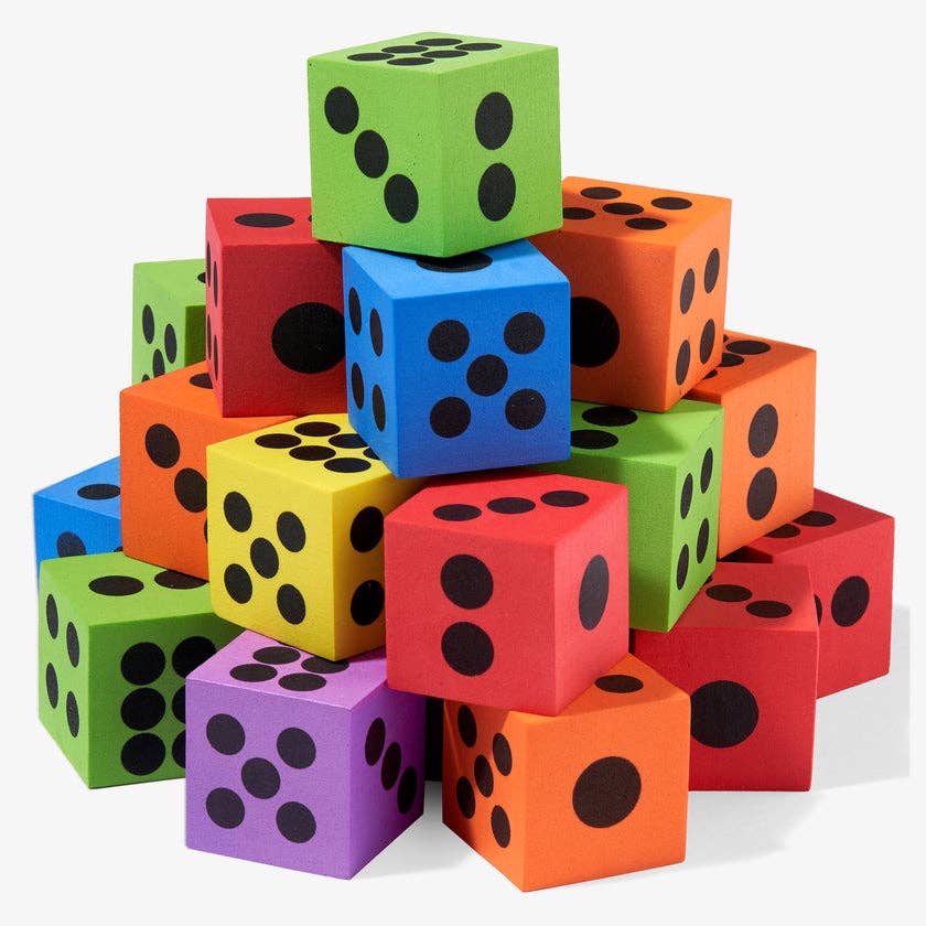 The Twiddlers – wholesale Dice – Pack of 48 Giant Foam Dice Set4