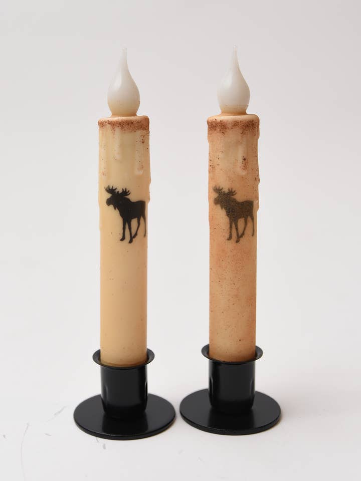 Candela a batteria a LED con timer e silhouette di alce per la vendita all'ingrosso da parte di LMS Wholesale