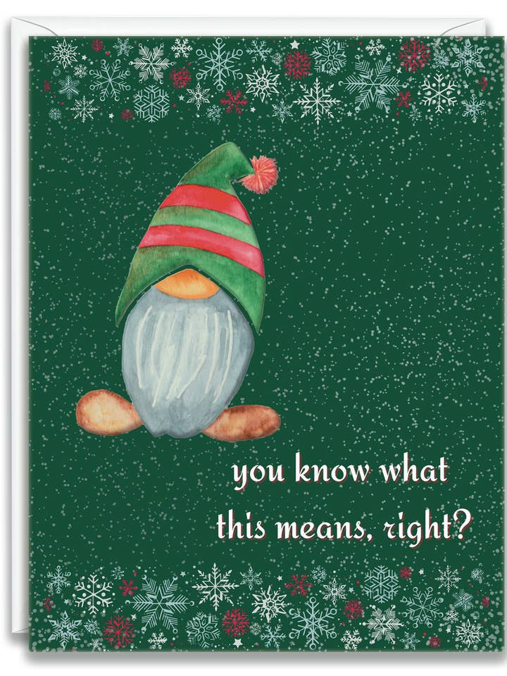 Greeting Card Merry Christmas You Know What for wholesale by Julia Frost Art