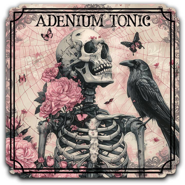 Adenium Tonic Label Halloween Sticker for wholesale by Swanky Bazaar