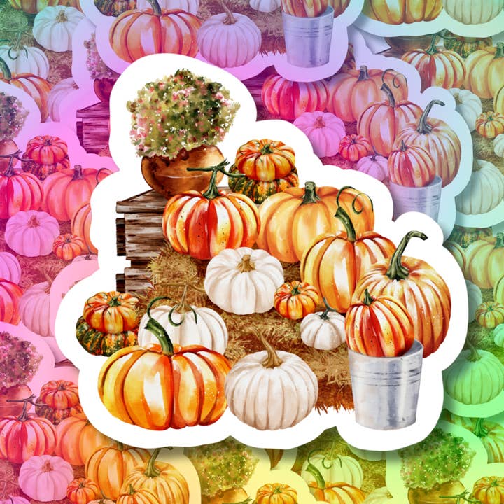 Autumn Bunch Vinyl Sticker for wholesale by Hikaru Tara Art Arst & Craft Gift Shop