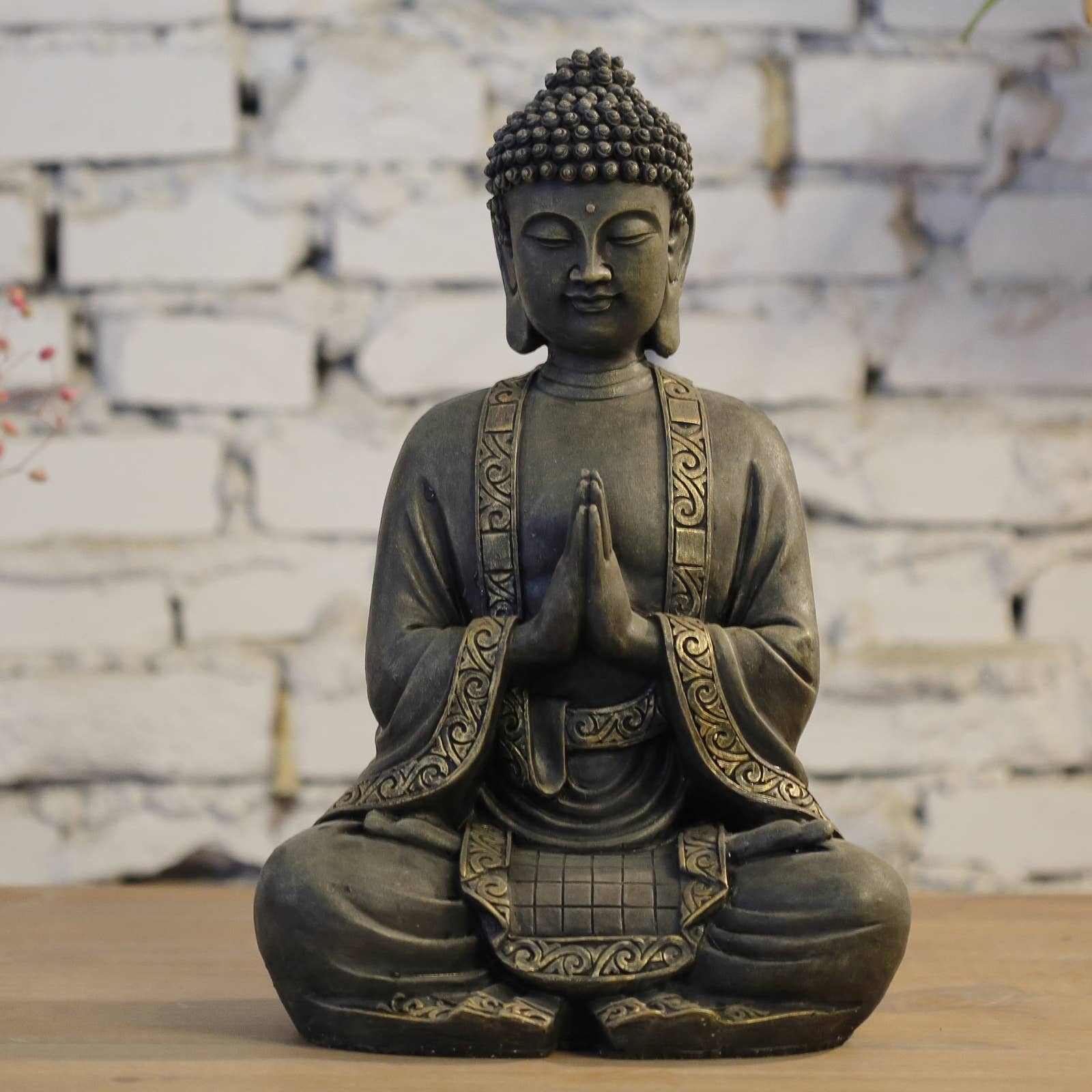 Zen'Arôme - Vente Sculpture - Grande Statue Bouddha Méditation 38cm - Décoration Zen9