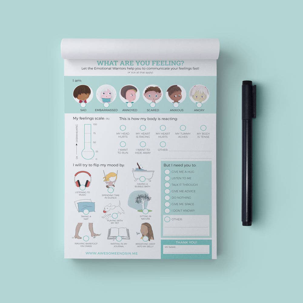 Awesome Inc - NZ - Wholesale Kladblok - Emotional Warriors Feelings Note1