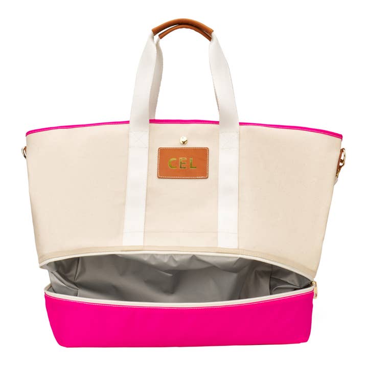 Boulevard - Wholesale Tote Bag - Women's - "Lara" Pink Large Shoe Compartment Tote (Personalizable)