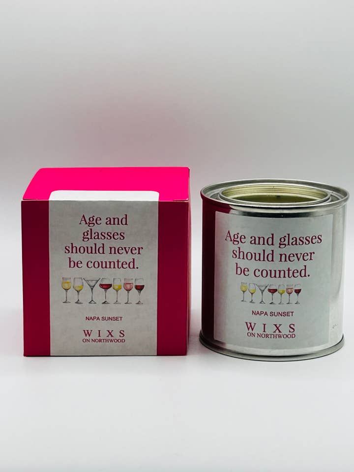 Wine Scent Soy Candle with Wood Wick • Age & Glasses for wholesale by WIXS on Northwood