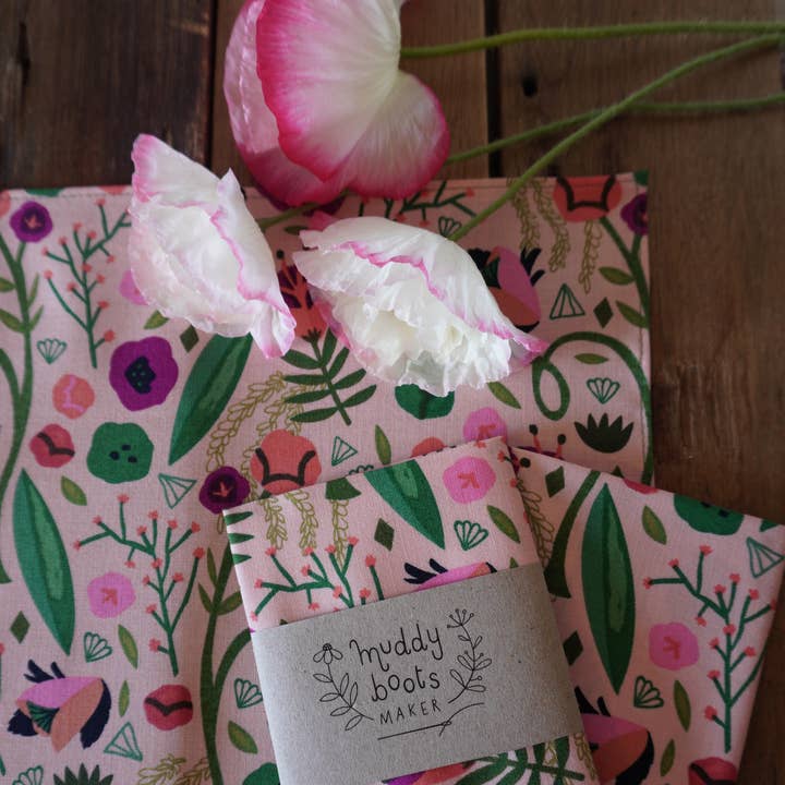 Bursting Blooms Handkerchief Organic Cotton for wholesale by Muddy Boots Maker