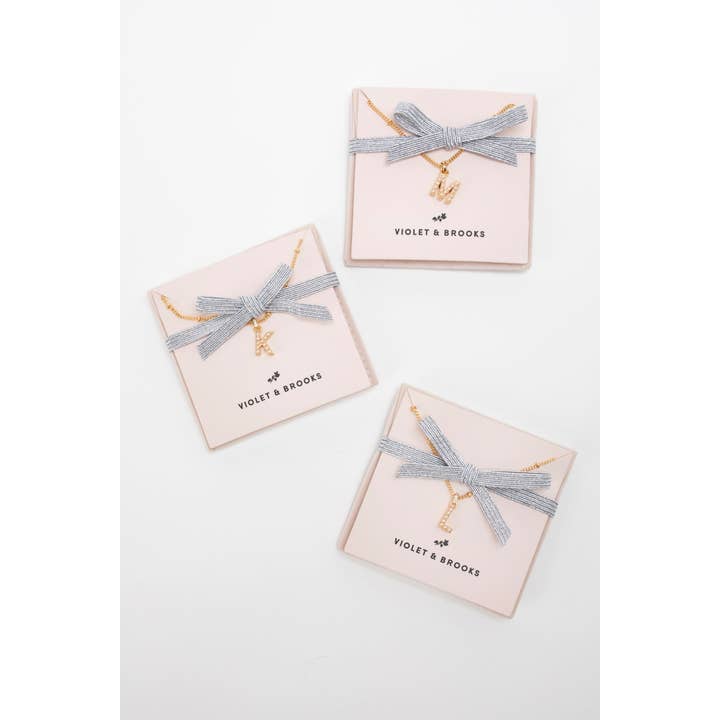 Violet & Brooks - Wholesale Jewellery set - Mini Pearlie Initial Necklace