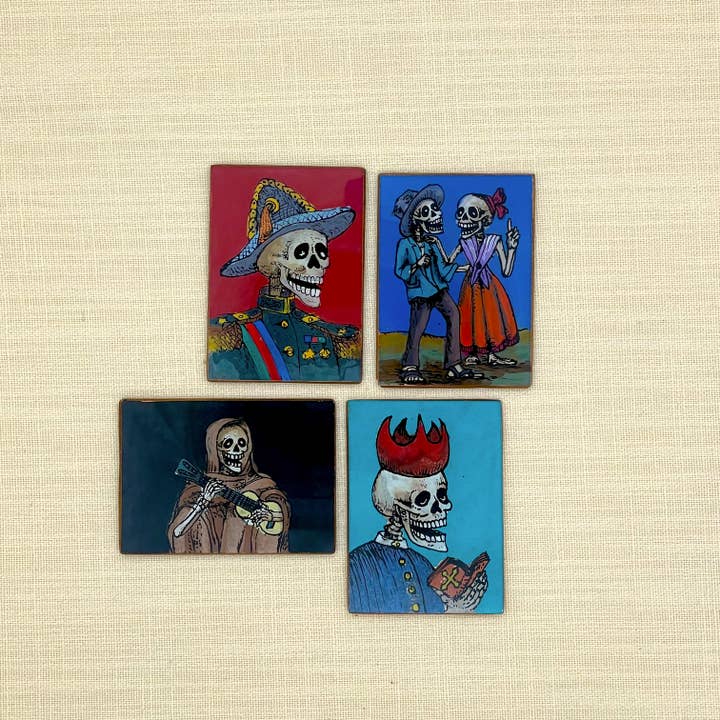 Tesoros Trading Company – wholesale Kompakt spegel – Väskspegelskelett, Peru