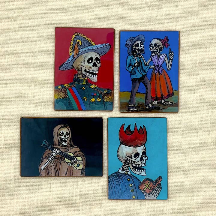 Purse Mirror Skeleton, Peru for wholesale by Tesoros Trading Company