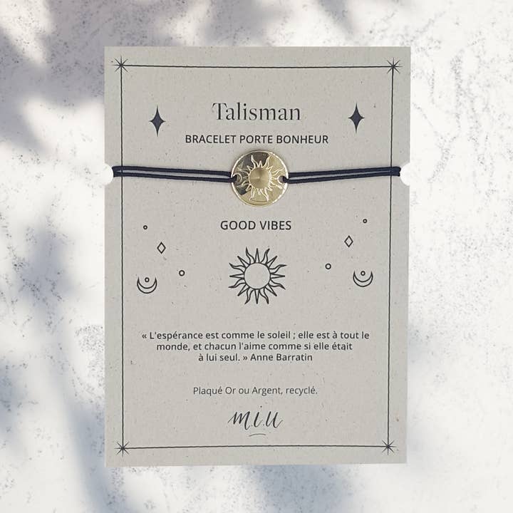 Pulsera Talismán de la suerte Good Vibes oro/plata para venta al por mayor de Make It Unique