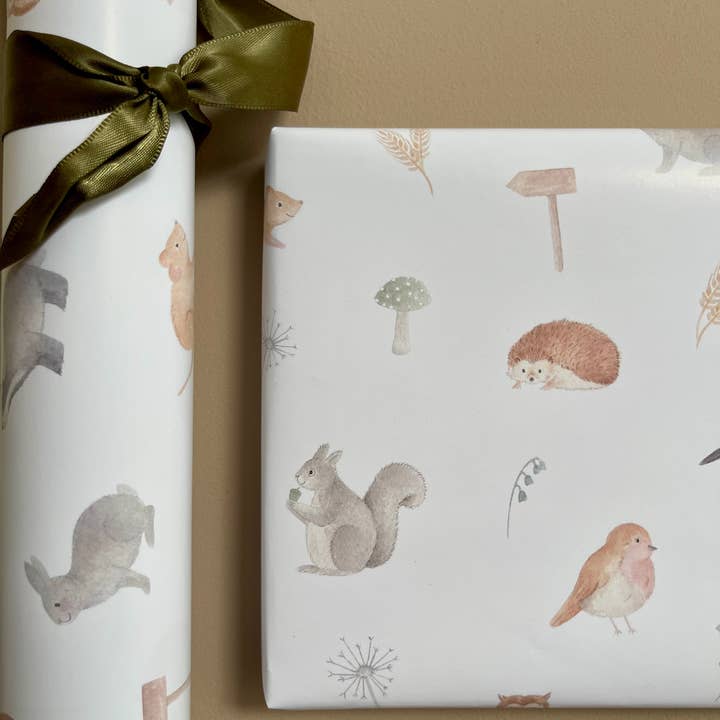 Woodland Gaveindpakning | Daglig gaveindpakningsark for engroshandel hos Little Roglets