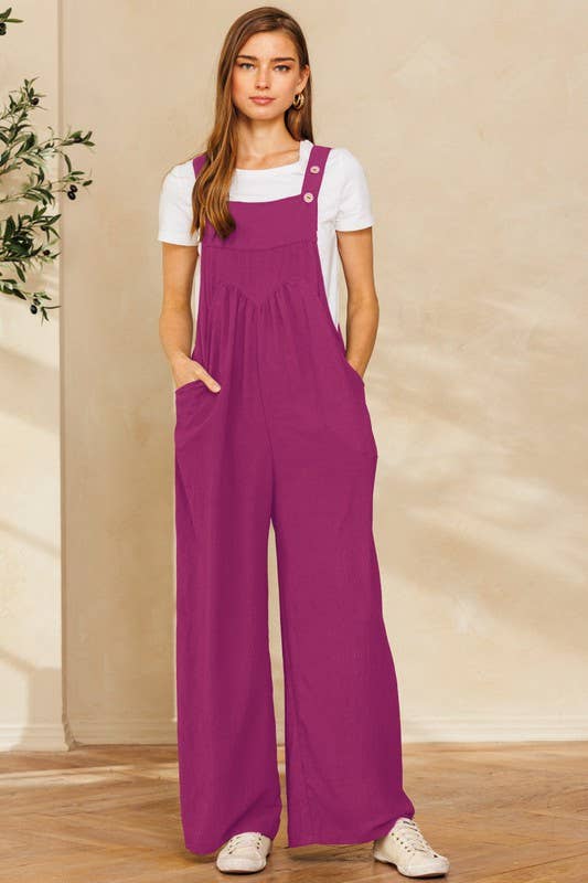 Oddi – wholesale Jumpsuit – Women's – Solid Button Sling Jumpsuit0